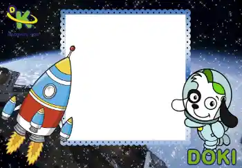 Innskriften på rammen: Doki