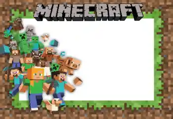 Innskriften på rammen: Minecraft
