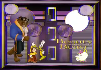 Innskriften på rammen: Beauty and the beast