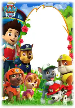 Innskriften på rammen: PAW Patrol