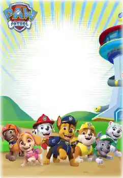 Innskriften på rammen: PAW Patrol