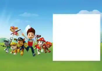Innskriften på rammen: PAW Patrol