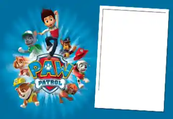 Innskriften på rammen: PAW Patrol