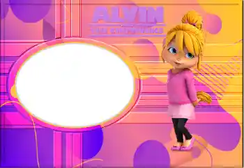 Innskriften på rammen: Alvin and the Chipmunks