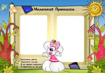 Innskriften på rammen: Princess