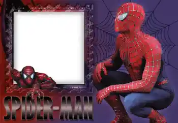 Innskriften på rammen: Spider-man