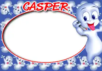 Innskriften på rammen: Casper