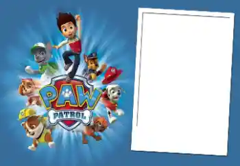 Innskriften på rammen: PAW Patrol