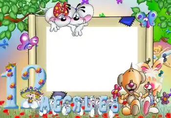 Fotoeffekt fra kategori Første år № 45720. Innskriften på rammen: 12 måneders