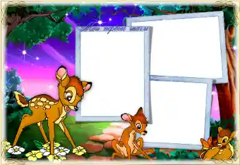 Fotoeffekt fra kategori Første år № 64010. Innskriften på rammen: The first steps