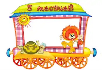 Fotoeffekt fra kategori Første år № 87712. Innskriften på rammen: 5 måneders