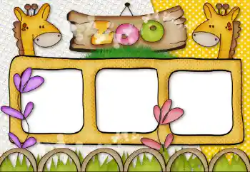 Innskriften på rammen: Dyrehagen