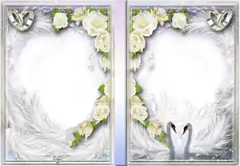 Fotoeffekt fra kategori Etiketter for DVD № 4456. Innskriften på rammen: Vårt bryllup