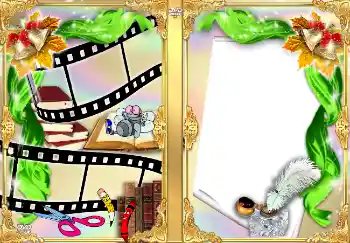 Fotoeffekt fra kategori Etiketter for DVD № 4526. Innskriften på rammen: Skoleårene