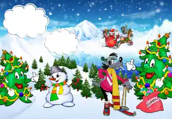 Fotoeffekt fra kategori Etiketter for DVD № 4542. Innskriften på rammen: Nyttår!