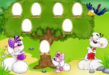 Fotoeffekt fra kategori Familietre № 24209. Innskriften på rammen: I am. Father. Mother. Grandmother. Grandfather. Fotoeffekt fra kategori Familietre № 24209. Innskriften på rammen: I am. Father. Mother. Grandmother. Grandfather.