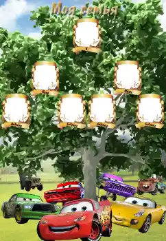 Fotoeffekt fra kategori Familietre № 85246. Innskriften på rammen: My family