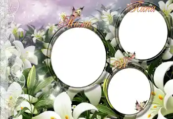 Fotoeffekt fra kategori Familietre № 96042. Innskriften på rammen: My family