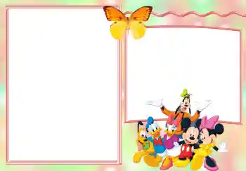 Innskriften på rammen: Invitasjon til bursdag!