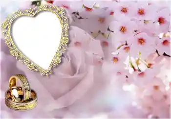 Innskriften på rammen: Bryllupsinvitasjon