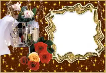 Innskriften på rammen: Bryllupsinvitasjon