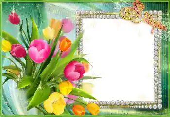 Innskriften på rammen: 8 mars