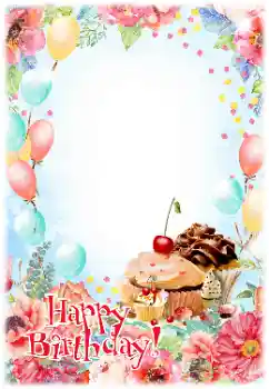 Innskriften på rammen: Gratulerer Med Bursdagen!