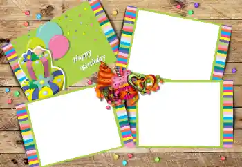 Innskriften på rammen: Happy Birthday!