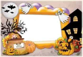 Fotoeffekt fra kategori Ulike helligdager № 124301. Innskriften på rammen: Happy Halloween