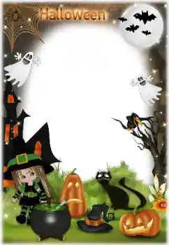 Fotoeffekt fra kategori Ulike helligdager № 124302. Innskriften på rammen: Happy Halloween