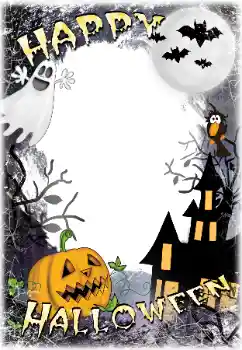 Fotoeffekt fra kategori Ulike helligdager № 124303. Innskriften på rammen: Happy Halloween