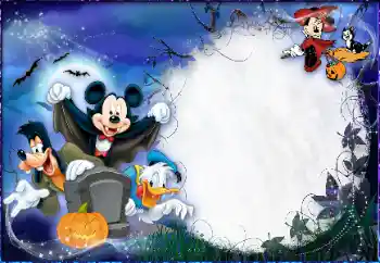 Innskriften på rammen: Happy Halloween