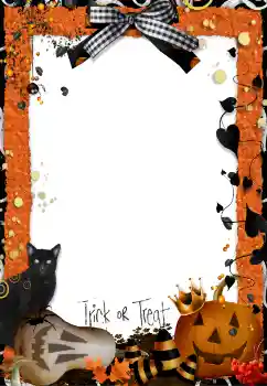 Fotoeffekt fra kategori Ulike helligdager № 84064. Innskriften på rammen: Trick or Treat