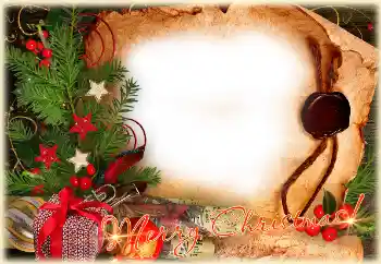 Innskriften på rammen: God Jul!