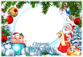 Innskriften på rammen: God Jul!