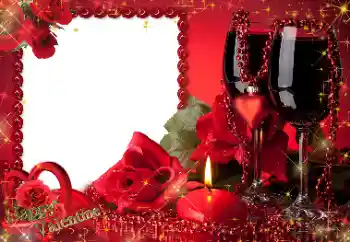 Innskriften på rammen: Lykkelig Valentinsdag!