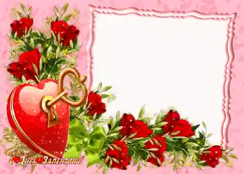 Fotoeffekt fra kategori Postkort for Valentinsdag № 683. Innskriften på rammen: Lykkelig Valentinsdag!