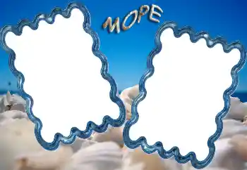 Innskriften på rammen: On the sea