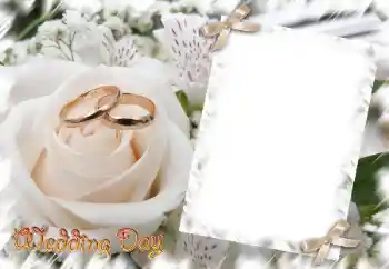 Fotoeffekt fra kategori Bryllup rammer № 31729. Innskriften på rammen: Wedding Day